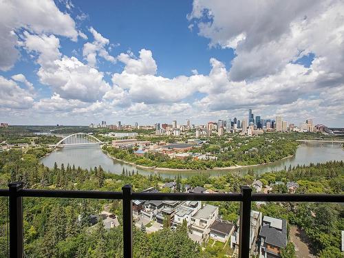 1201 10035 Saskatchewan Drive, Edmonton, AB - Outdoor With Balcony With View