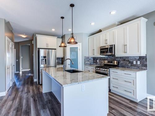 11243 102 Street, Edmonton, AB - Indoor Photo Showing Kitchen With Stainless Steel Kitchen With Upgraded Kitchen