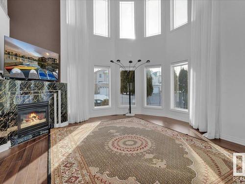 3508 24 Street, Edmonton, AB - Indoor Photo Showing Other Room With Fireplace