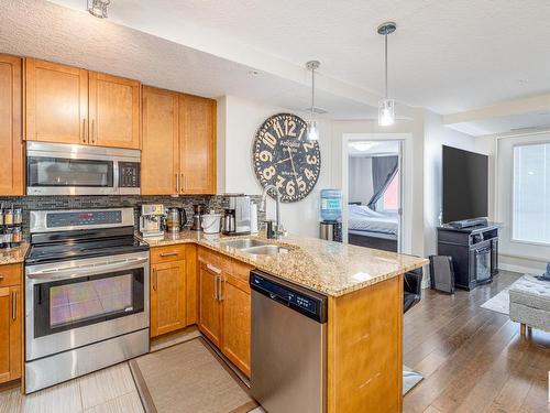 1023 5151 Windermere Boulevard, Edmonton, AB - Indoor Photo Showing Kitchen With Stainless Steel Kitchen With Double Sink