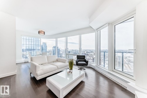 2910 10360 102 Street, Edmonton, AB - Indoor Photo Showing Living Room