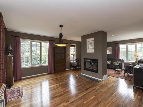 10004 97 Avenue, Edmonton, AB - Indoor Photo Showing Living Room With Fireplace