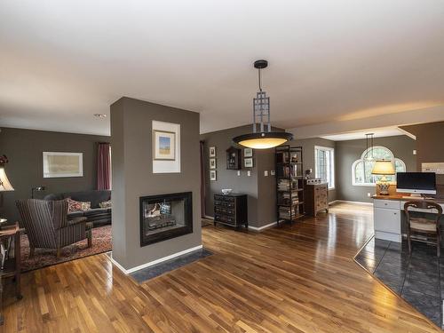 10004 97 Avenue, Edmonton, AB - Indoor Photo Showing Living Room With Fireplace