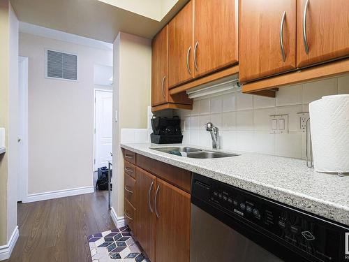 501 10130 114 Street, Edmonton, AB - Indoor Photo Showing Kitchen With Double Sink