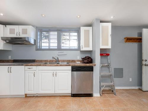 12419 83 Street, Edmonton, AB - Indoor Photo Showing Kitchen With Double Sink