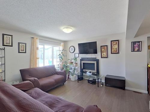 18104 78 Street, Edmonton, AB - Indoor Photo Showing Living Room With Fireplace