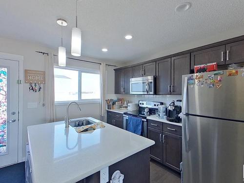 18104 78 Street Nw, Edmonton, AB - Indoor Photo Showing Kitchen With Upgraded Kitchen