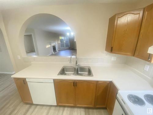 128 15499 Castle Downs Road, Edmonton, AB - Indoor Photo Showing Kitchen With Double Sink