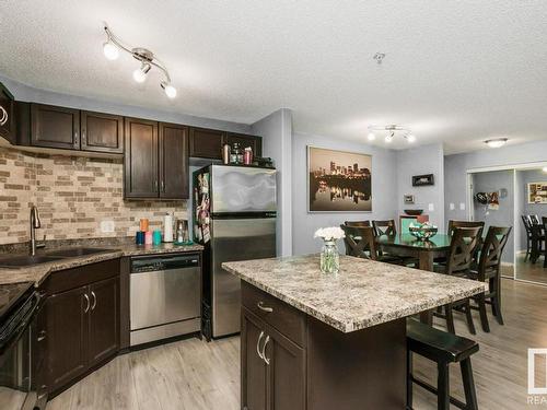 1104 330 Clareview Station Drive, Edmonton, AB - Indoor Photo Showing Kitchen With Stainless Steel Kitchen