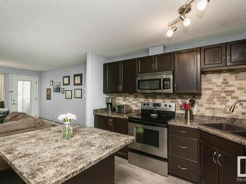 1104 330 Clareview Station Drive, Edmonton, AB - Indoor Photo Showing Kitchen With Stainless Steel Kitchen With Upgraded Kitchen