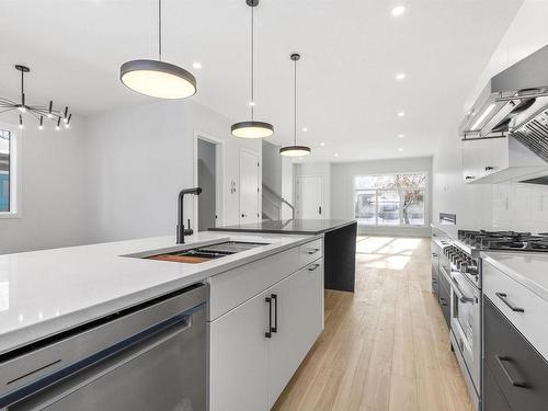 9846 74 Avenue, Edmonton, AB - Indoor Photo Showing Kitchen With Upgraded Kitchen