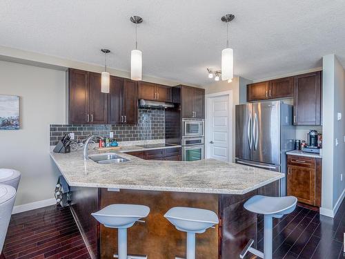 513 1230 Windermere Way, Edmonton, AB - Indoor Photo Showing Kitchen With Double Sink With Upgraded Kitchen