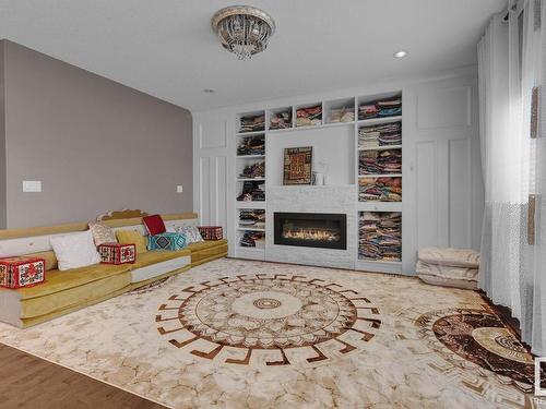 5264 17 Avenue, Edmonton, AB - Indoor Photo Showing Other Room With Fireplace