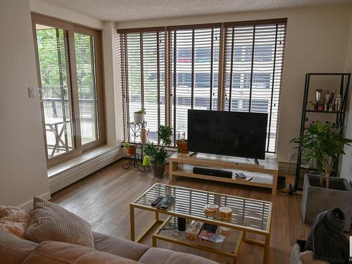 206 10149 Saskatchewan Drive, Edmonton, AB - Indoor Photo Showing Living Room