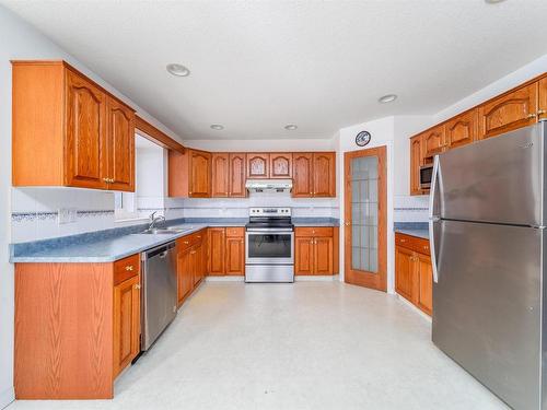 370 Heath Road, Edmonton, AB - Indoor Photo Showing Kitchen With Double Sink