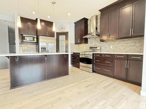 4211 Charles Close, Edmonton, AB - Indoor Photo Showing Kitchen With Stainless Steel Kitchen With Upgraded Kitchen