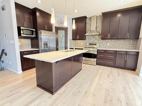 4211 Charles Close, Edmonton, AB - Indoor Photo Showing Kitchen With Stainless Steel Kitchen With Upgraded Kitchen