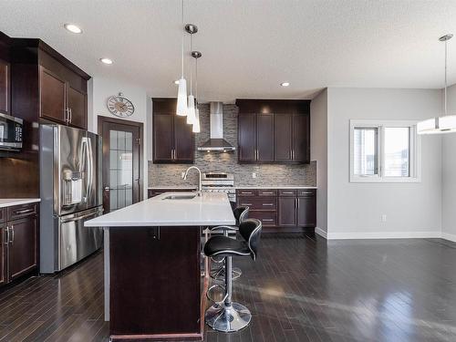 4211 Charles Close, Edmonton, AB - Indoor Photo Showing Kitchen With Stainless Steel Kitchen With Upgraded Kitchen