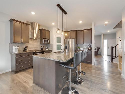 2440 18 Avenue, Edmonton, AB - Indoor Photo Showing Kitchen With Upgraded Kitchen