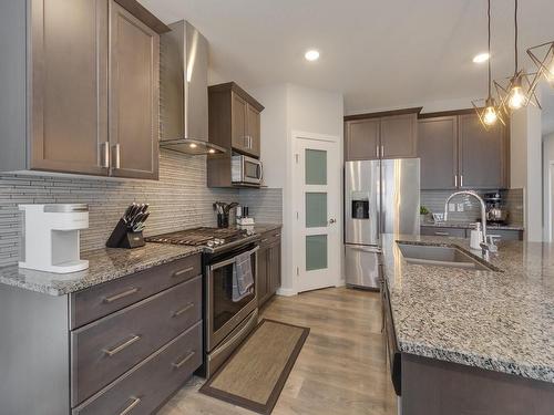 2440 18 Avenue, Edmonton, AB - Indoor Photo Showing Kitchen With Double Sink With Upgraded Kitchen