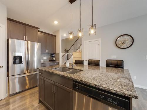 2440 18 Avenue, Edmonton, AB - Indoor Photo Showing Kitchen With Double Sink With Upgraded Kitchen