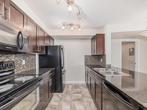 207 5370 Chappelle Road, Edmonton, AB - Indoor Photo Showing Kitchen With Double Sink With Upgraded Kitchen