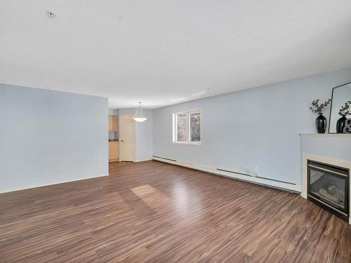 211 10403 98 Avenue, Edmonton, AB - Indoor Photo Showing Living Room With Fireplace