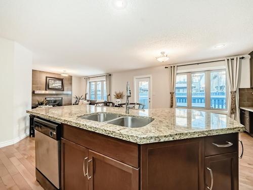 2674 Anderson Crescent, Edmonton, AB - Indoor Photo Showing Kitchen With Double Sink