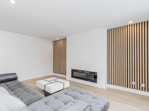 9404 173 Street, Edmonton, AB - Indoor Photo Showing Living Room With Fireplace