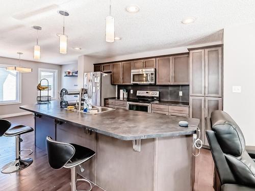 17804 6 Avenue, Edmonton, AB - Indoor Photo Showing Kitchen With Double Sink