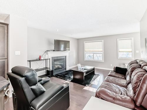 17804 6 Avenue, Edmonton, AB - Indoor Photo Showing Living Room With Fireplace