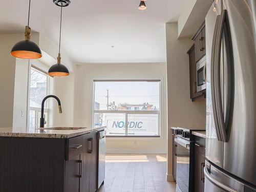 107 10523 123 Street, Edmonton, AB - Indoor Photo Showing Kitchen With Upgraded Kitchen