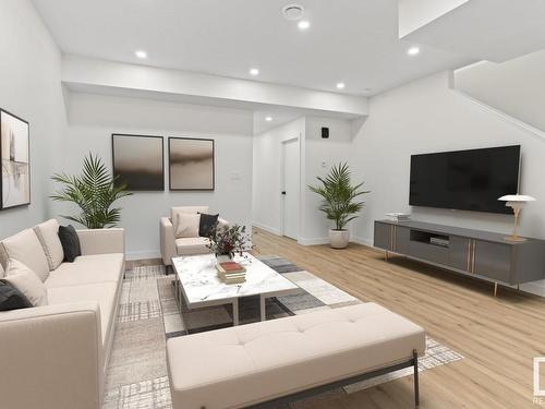 10603 81 Street, Edmonton, AB - Indoor Photo Showing Living Room