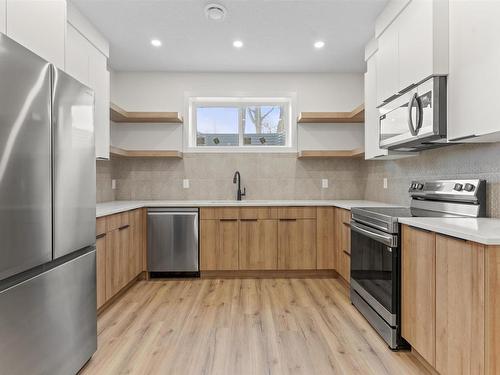 10603 81 Street, Edmonton, AB - Indoor Photo Showing Kitchen With Stainless Steel Kitchen With Upgraded Kitchen