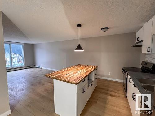 9219 111 Avenue, Edmonton, AB - Indoor Photo Showing Kitchen With Double Sink