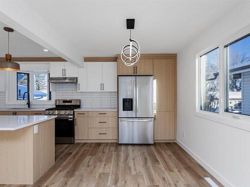 11332 57 Avenue, Edmonton, AB - Indoor Photo Showing Kitchen With Upgraded Kitchen