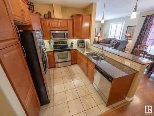 240 2503 Hanna Crescent, Edmonton, AB - Indoor Photo Showing Kitchen With Double Sink