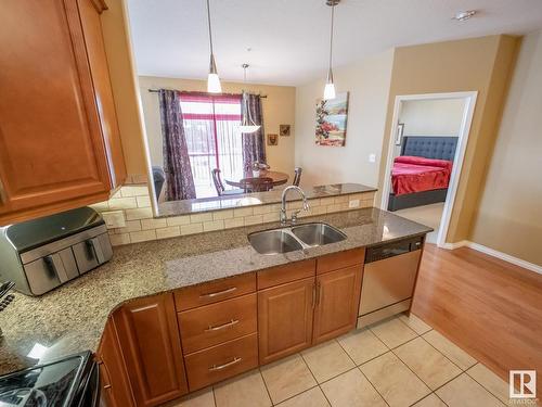 240 2503 Hanna Crescent, Edmonton, AB - Indoor Photo Showing Kitchen With Double Sink