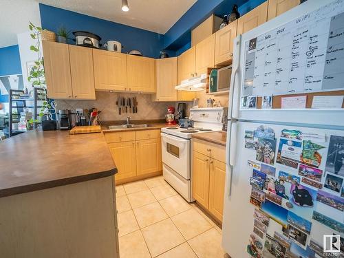 305 10118 95 Street, Edmonton, AB - Indoor Photo Showing Kitchen With Double Sink