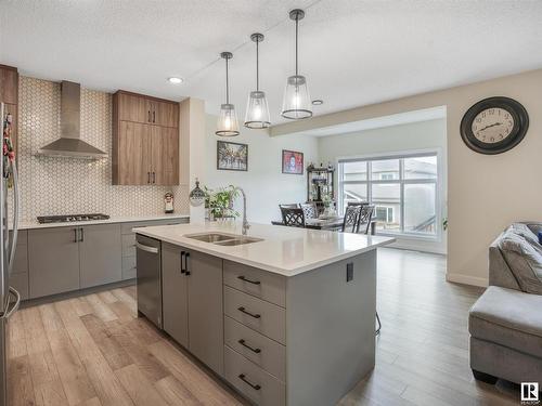 5320 22 Avenue, Edmonton, AB - Indoor Photo Showing Kitchen With Double Sink With Upgraded Kitchen