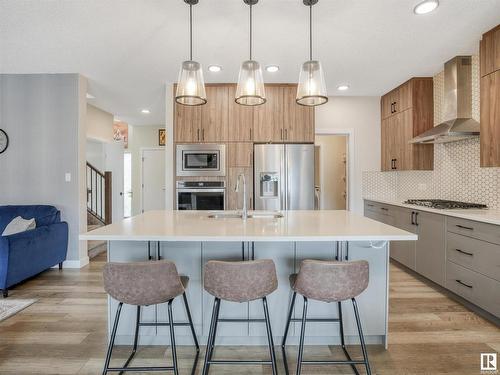 5320 22 Avenue, Edmonton, AB - Indoor Photo Showing Kitchen With Upgraded Kitchen