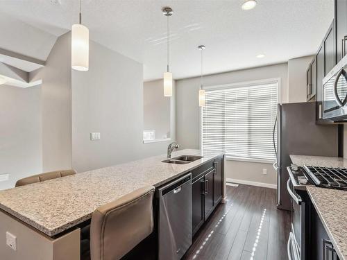 4 320 Secord Boulevard, Edmonton, AB - Indoor Photo Showing Kitchen With Double Sink With Upgraded Kitchen