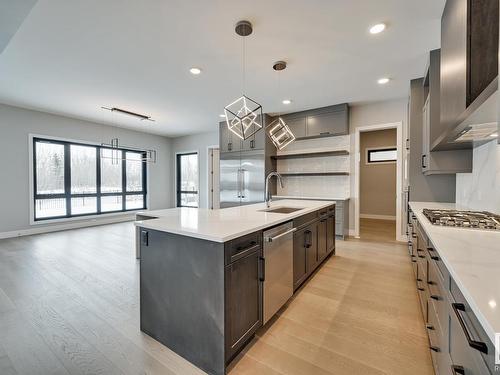 7179 May Crescent, Edmonton, AB - Indoor Photo Showing Kitchen With Upgraded Kitchen