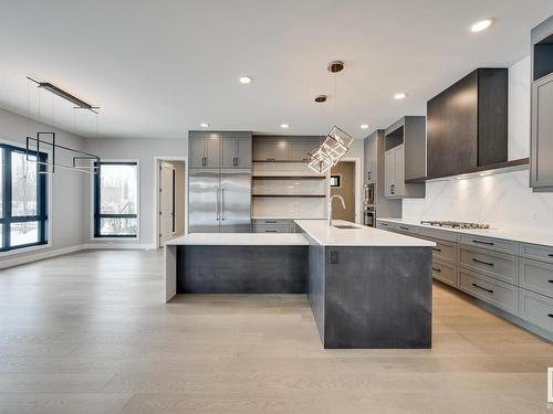 7179 May Crescent, Edmonton, AB - Indoor Photo Showing Kitchen With Upgraded Kitchen