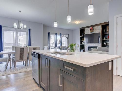 8452 Cushing Court, Edmonton, AB - Indoor Photo Showing Kitchen With Double Sink With Upgraded Kitchen