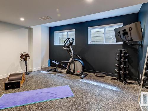 14305 Summit Drive, Edmonton, AB - Indoor Photo Showing Gym Room