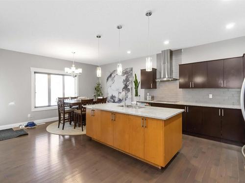 1532 Cunningham Cape, Edmonton, AB - Indoor Photo Showing Kitchen With Upgraded Kitchen