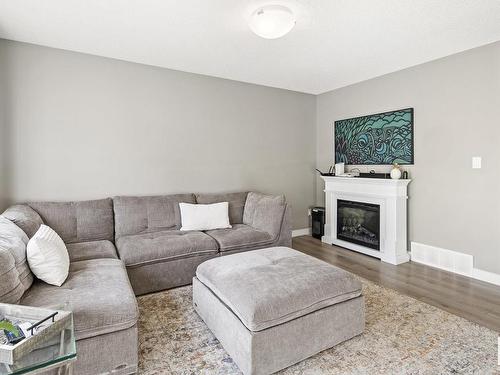 840 Ebbers Crescent, Edmonton, AB - Indoor Photo Showing Living Room With Fireplace