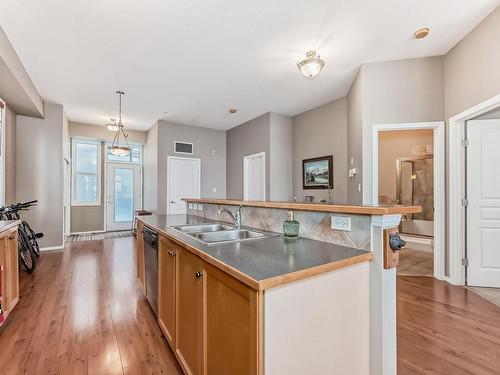 334 10407 122 Street, Edmonton, AB - Indoor Photo Showing Kitchen With Double Sink