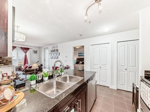 104 12045 22 Avenue, Edmonton, AB - Indoor Photo Showing Kitchen With Double Sink